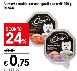 Iper La Grande Cesar alimento umido per cani offerta