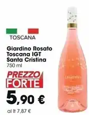 Carrefour Market Santa cristina giardino rosato toscana igt offerta