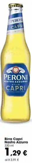 Carrefour Market Peroni birra capri nastro azzurro offerta