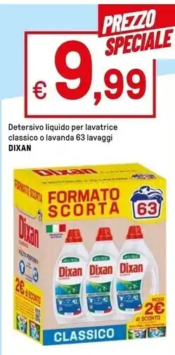 Iper La Grande Dixan detersivo liquido per lavatrice classico offerta