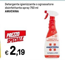 Amuchina detergente igienizzante o sgrassatore disinfettante spray