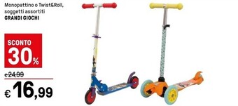 Iper La Grande Grandi giochi monopattino o twist & roll offerta