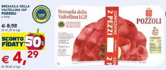 BRESAOLA DELLA VALTELLINA IGP POZZOLI a fette