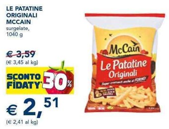 Esselunga LE PATATINE ORIGINALI MCCAIN surgelate, 1040 g offerta