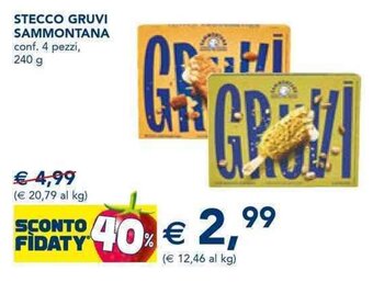 Esselunga STECCO GRUVI SAMMONTANA conf. 4 pezzi, 240 g offerta