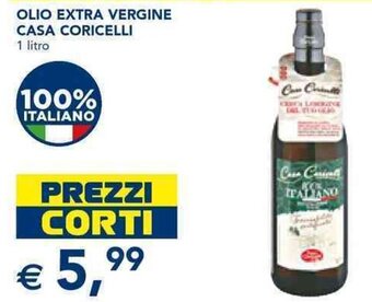 Esselunga OLIO EXTRA VERGINE CASA CORICELLI 1 litro offerta