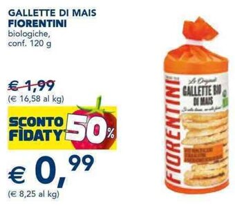 Esselunga GALLETTE DI MAIS FIORENTINI biologiche, conf. 120 g offerta