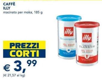 Esselunga CAFFÈ ILLY macinato per moka, 185 g offerta