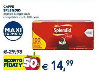 CAFFÈ SPLENDID capsule NespressoⓇ compatibili, conf. 100 pezzi