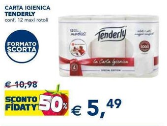 Esselunga CARTA IGIENICA TENDERLY conf. 12 maxi rotoli offerta