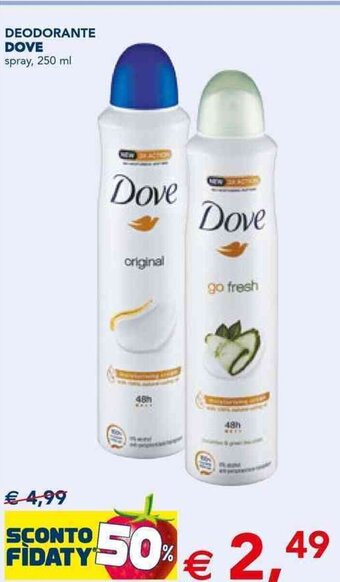Esselunga DEODORANTE DOVE spray, 250 ml offerta