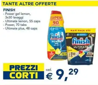 Esselunga FINISH - Power gel lemon, 3x30 lavaggi offerta