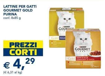 Esselunga LATTINE PER GATTI GOURMET GOLD PURINA conf. 8x85 g offerta