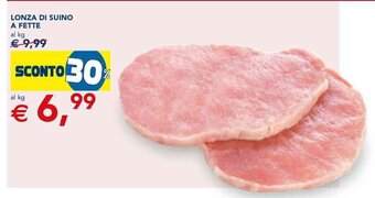 Esselunga LONZA DI SUINO A FETTE al kg offerta