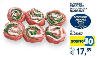 Esselunga ROTOLINI TRICOLORE DI SCOTTONA NATURAMA offerta