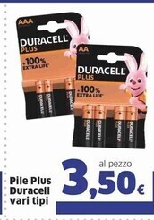Duracell pile plus vari tipi