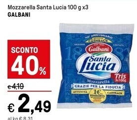 Iper La Grande Galbani mozzarella santa lucia offerta