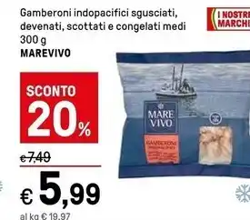 Iper La Grande Marevivo gamberoni indopacifici sgusciati offerta
