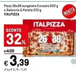 Iper La Grande Italpizza pizza 26x38 surgelata cunzata offerta