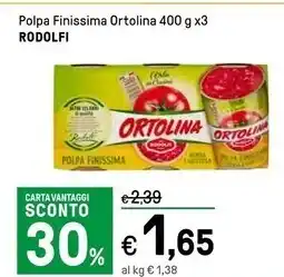 Iper La Grande Rodolfi polpa finissima ortolina offerta