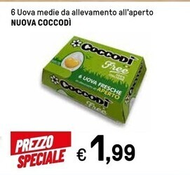 Iper La Grande Coccodì 6 uova medie da allevamento all'aperto offerta