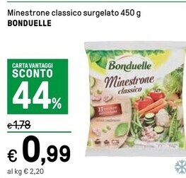 Iper La Grande Bonduelle minestrone classico surgelato offerta