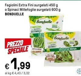 Iper La Grande Bonduelle fagiolini extra fini surgelati offerta