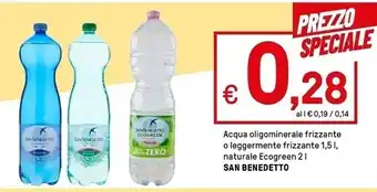 Iper La Grande San benedetto acqua oligominerale frizzante offerta