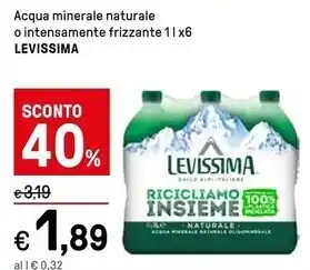 Iper La Grande Levissima acqua minerale naturale offerta