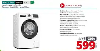Comet Bosch wgg14209it serie 6 lavatrice a carica frontale offerta