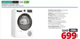 Comet Bosch wqg24109it serie 6 asciugatrice a pompa di calore offerta