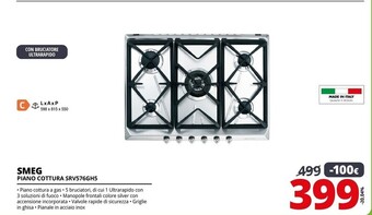 Comet Smeg piano cottura srv576gh5 offerta