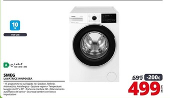 Comet Smeg lavatrice wnp04sea offerta