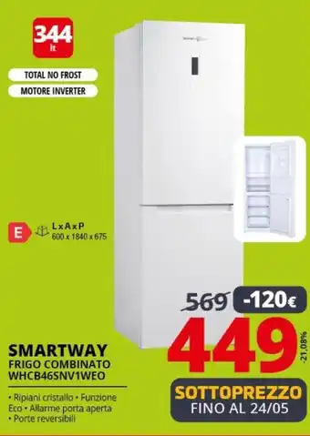 Comet Smartway frigo combinato whcb46snv1weo offerta