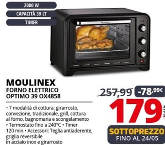 Moulinex forno elettrico optimo 39 ox4858