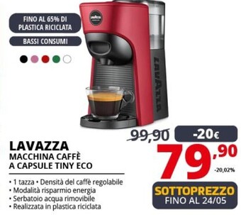 Comet Lavazza macchina caffè a capsule tiny eco offerta
