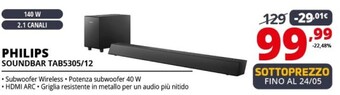 Comet Philips soundbar tab5305/12 offerta