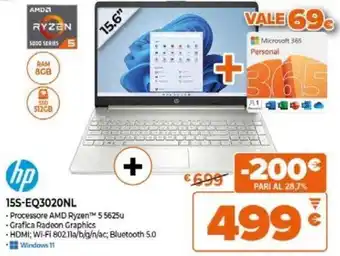 Expert hp 15S-EQ3020NL offerta