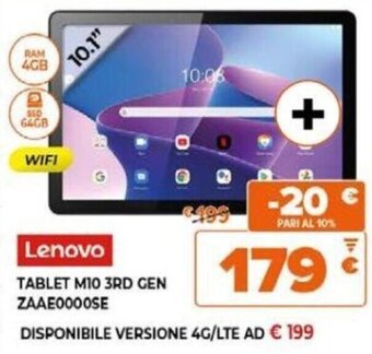Expert Lenovo TABLET M10 3RD GEN ZAAE0000SE offerta