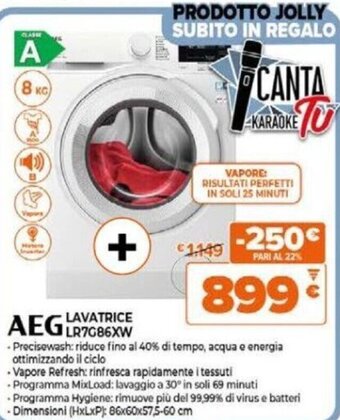 Expert AEG LAVATRICE LR7G86XW offerta