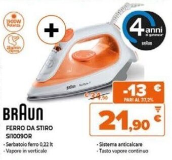 Expert BRAUN FERRO DA STIRO SI10090R offerta