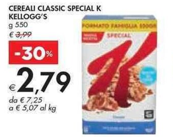 Bennet CEREALI CLASSIC SPECIAL K KELLOGG'S g 550 offerta