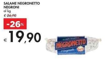Bennet SALAME NEGRONETTO NEGRONI offerta