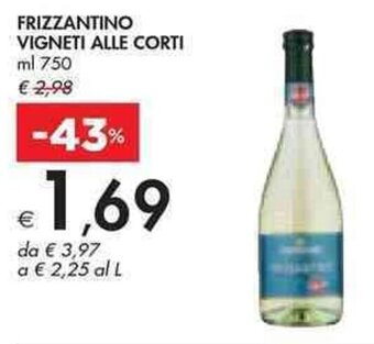 FRIZZANTINO VIGNETI ALLE CORTI ml 750