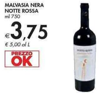 MALVASIA NERA NOTTE ROSSA ml 750