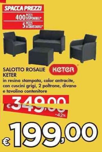 Bennet SALOTTO ROSALIE KETER offerta