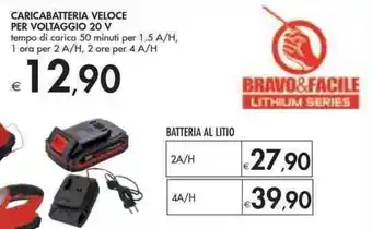 CARICABATTERIA VELOCE PER VOLTAGGIO 20 V 4A/H