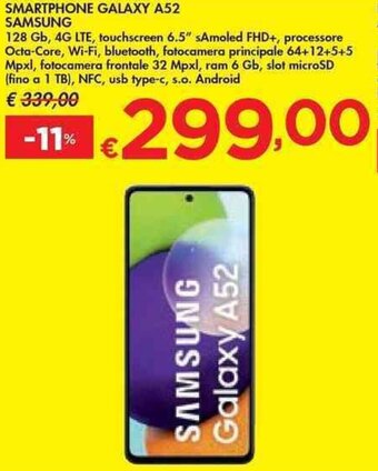 Bennet SAMSUNG SMARTPHONE GALAXY A52 offerta