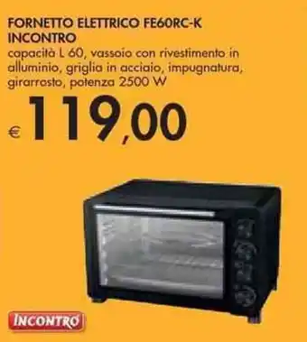 Bennet INCONTRO FORNETTO ELETTRICO FE60RC-K offerta
