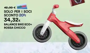 Ipercoop BALANCE BIKE ECO+ ROSSA CHICCO offerta